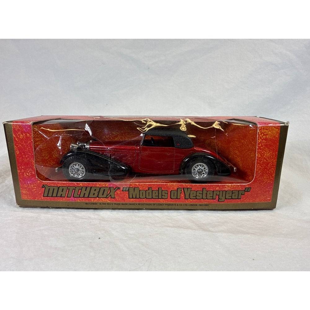 Matchbox Models of Yesteryear Y-17 1938 Hispano Suiza Red 1:48 Diecast Car NIB